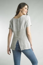 Linen V- Neck Top