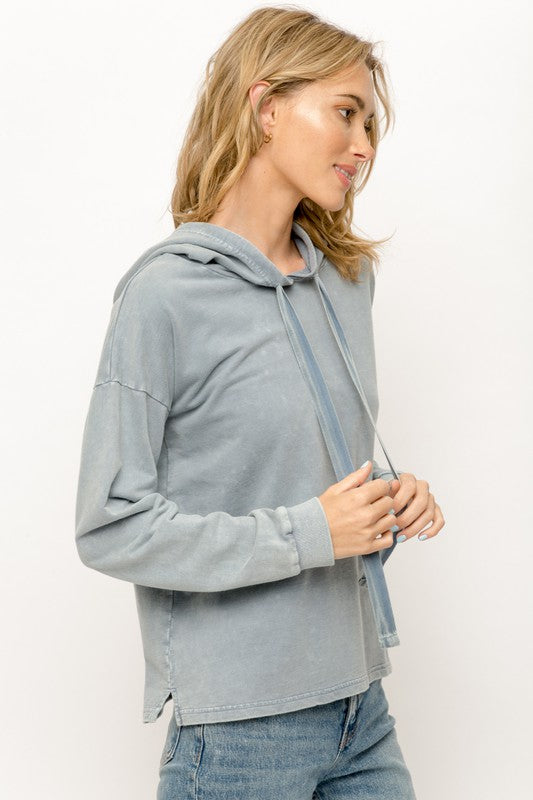 Washed Hoodie W/ Drawstring