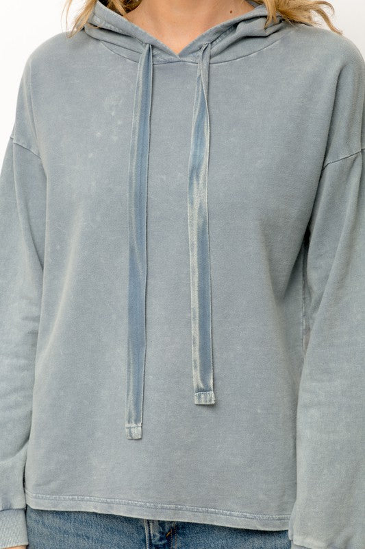 Washed Hoodie W/ Drawstring
