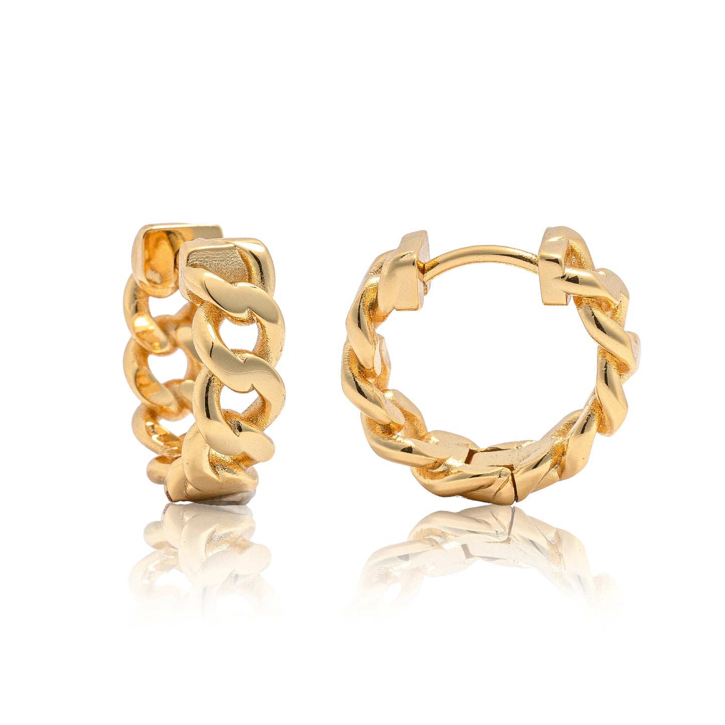 CAI Chain Chunky Plain Huggie Hoops