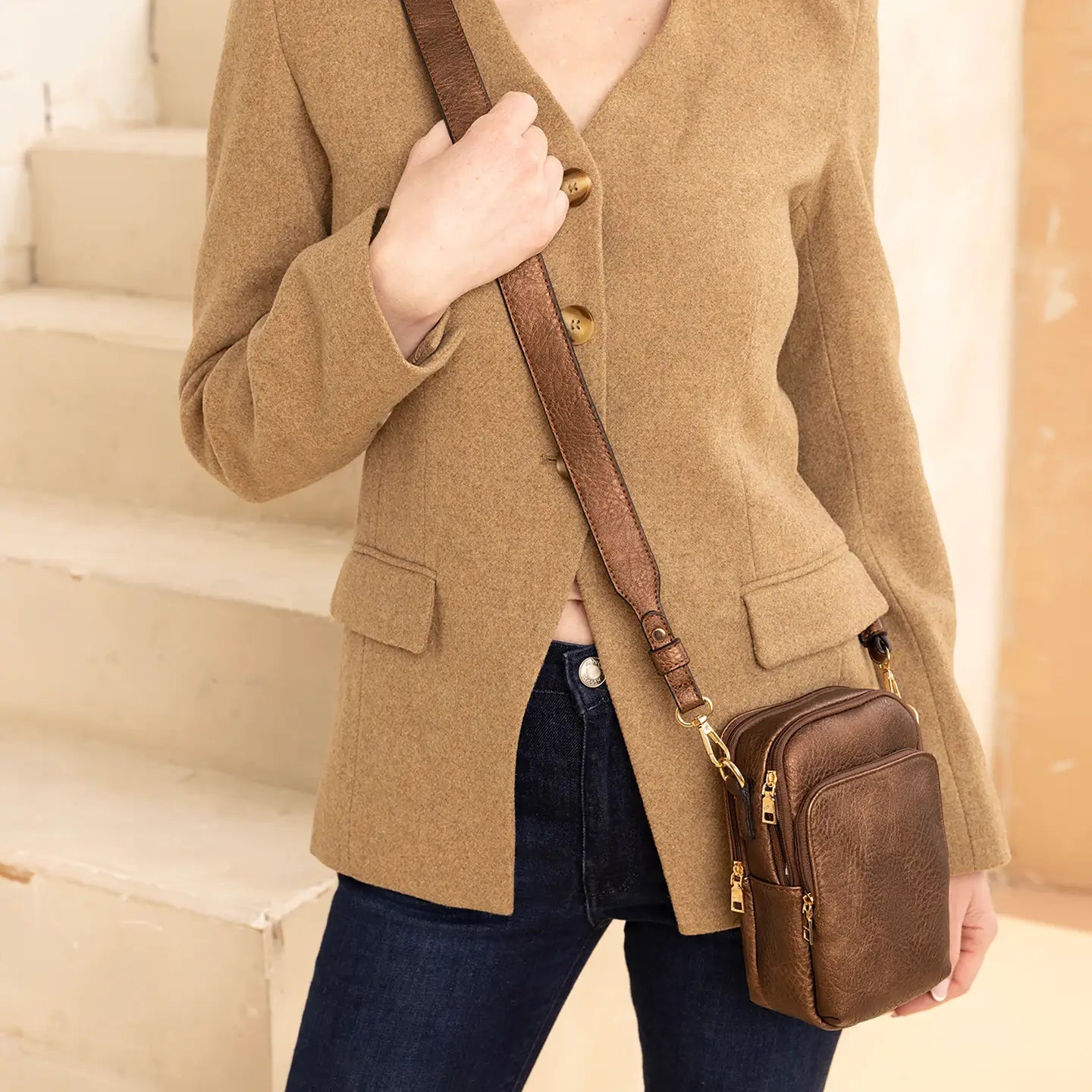 3 Compartment Crossbody Bag