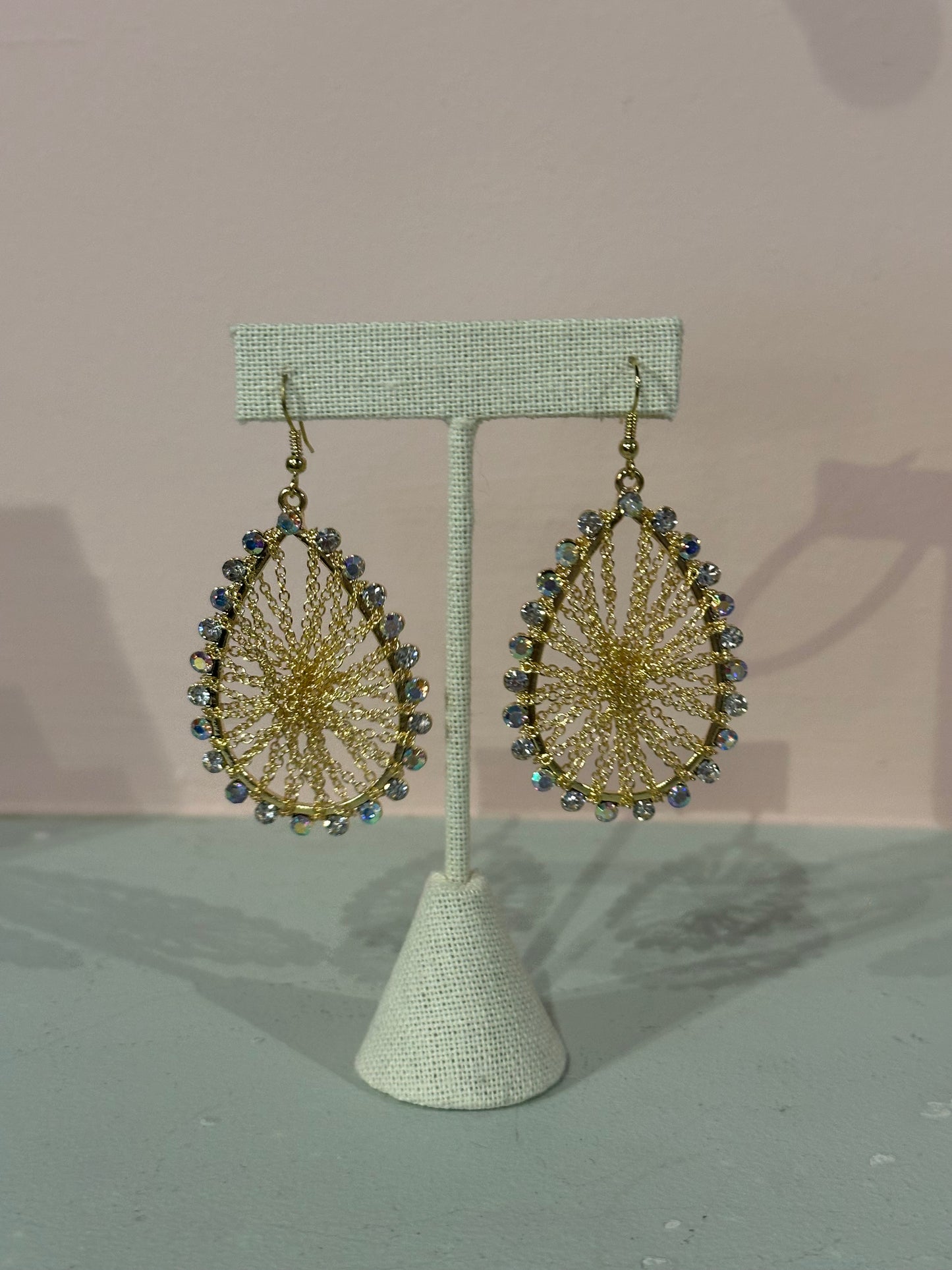 Stardust Teardrop Dangle Earrings