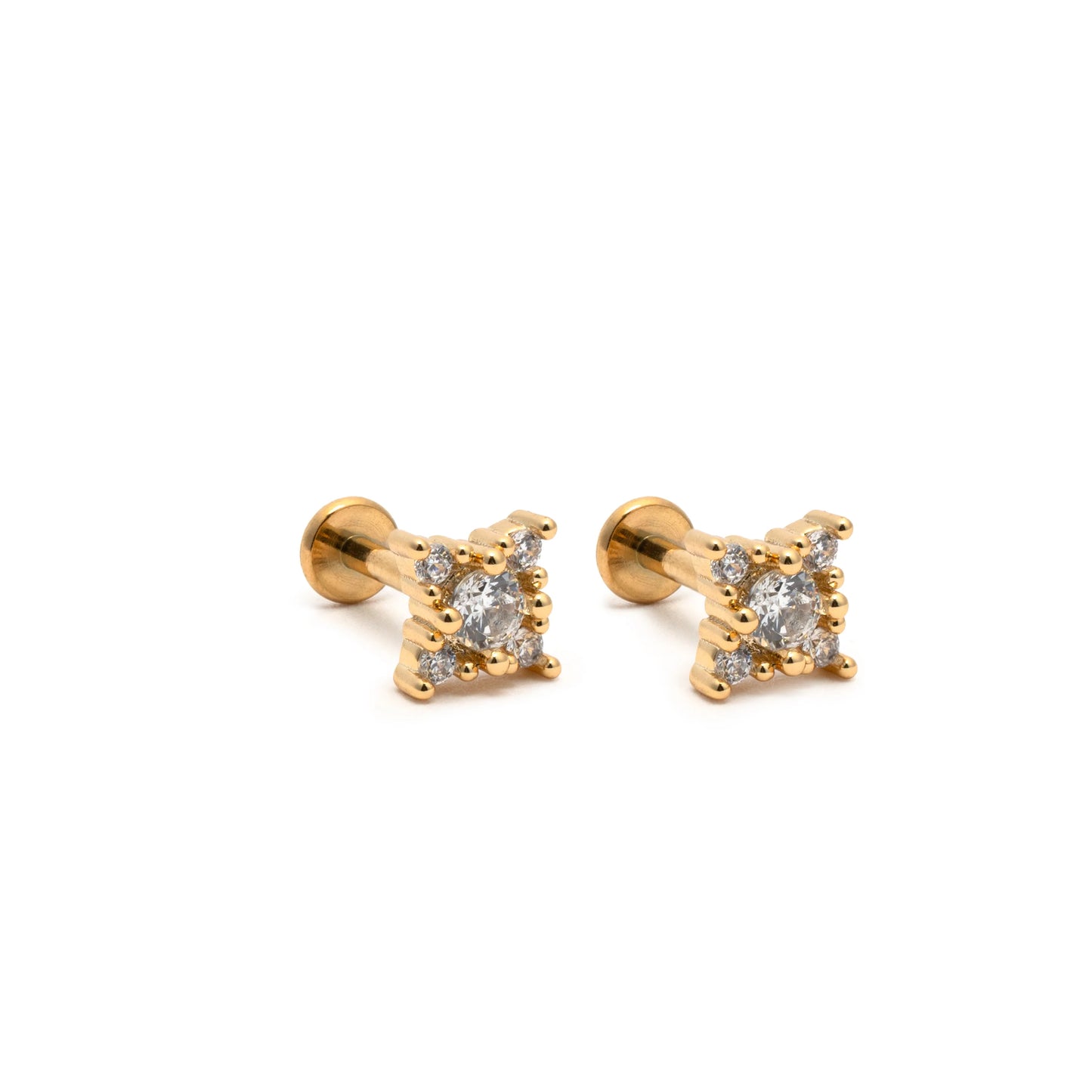 CAI Star CZ Flat Back Studs