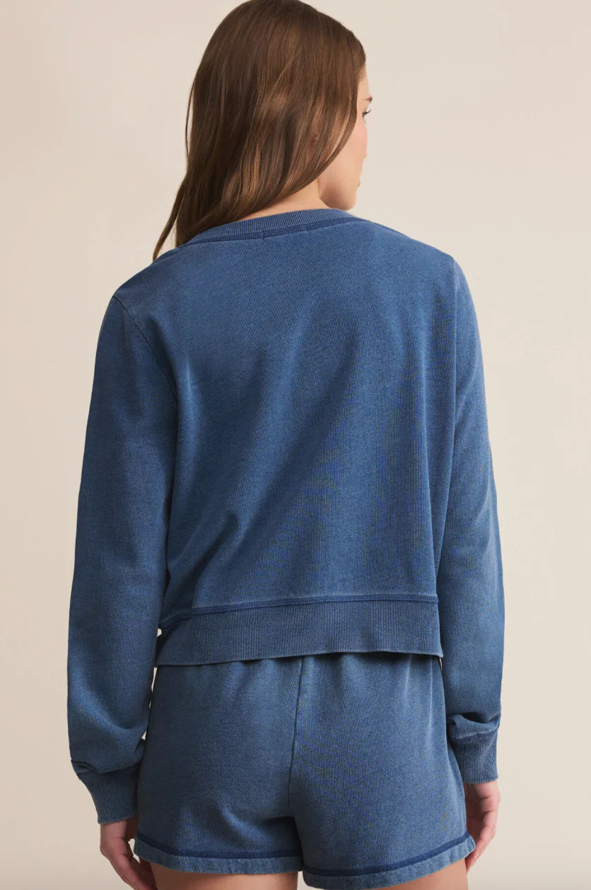 Z Supply Daily Knit Denim Cardigan