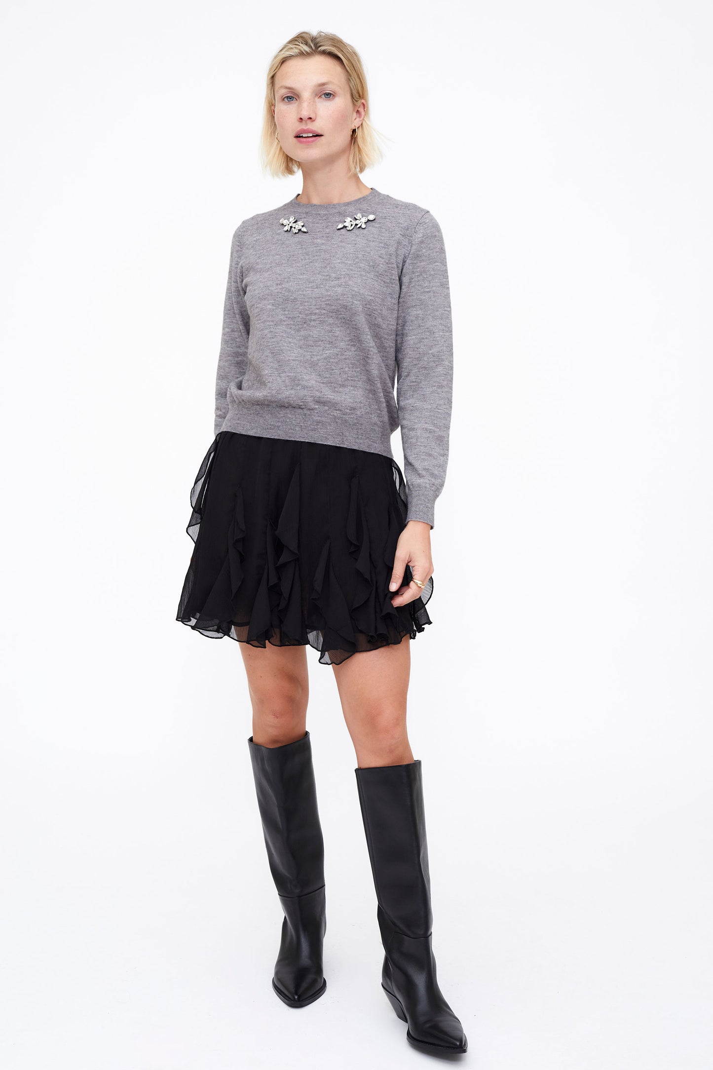 Wild Pony Sweater with Rhinestone Applique