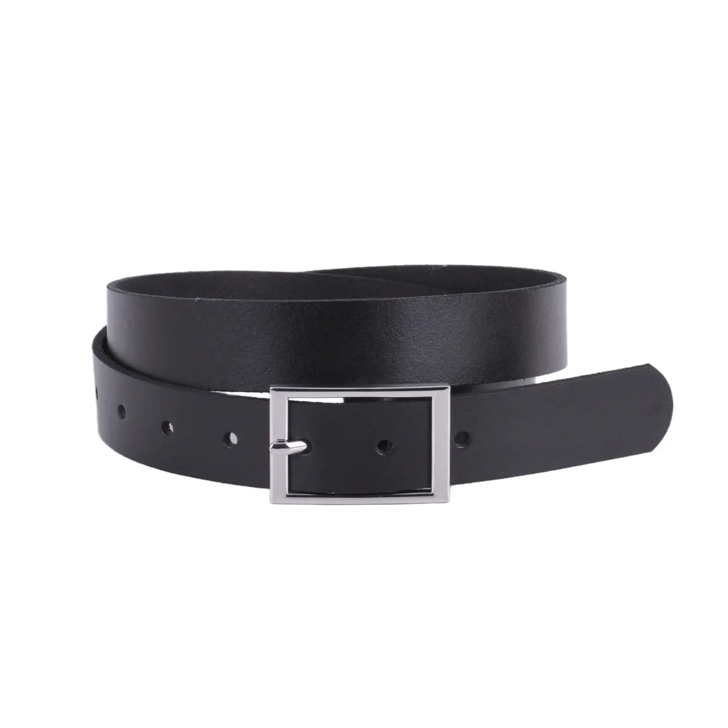 Classic Rectangle Buckle Leather Belt