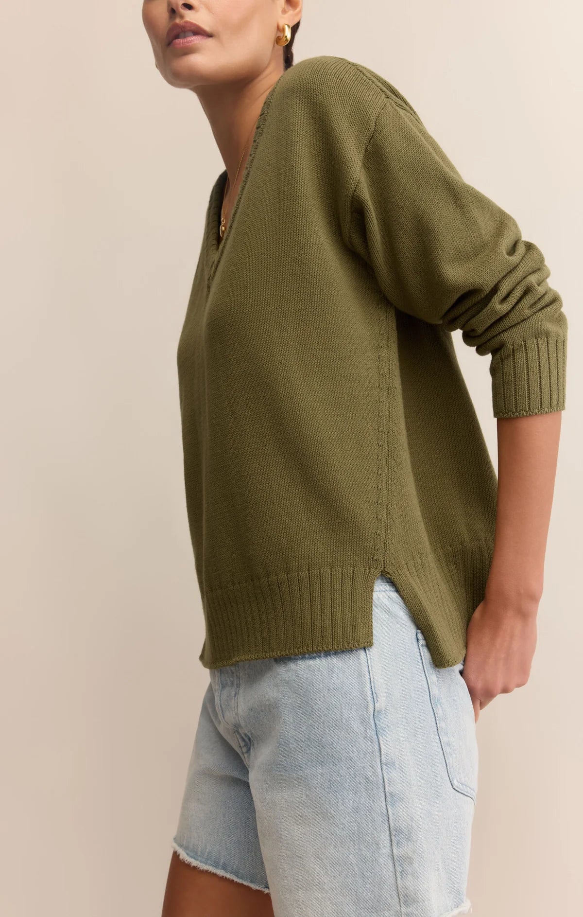 Z Supply All Around V-Neck Sweater