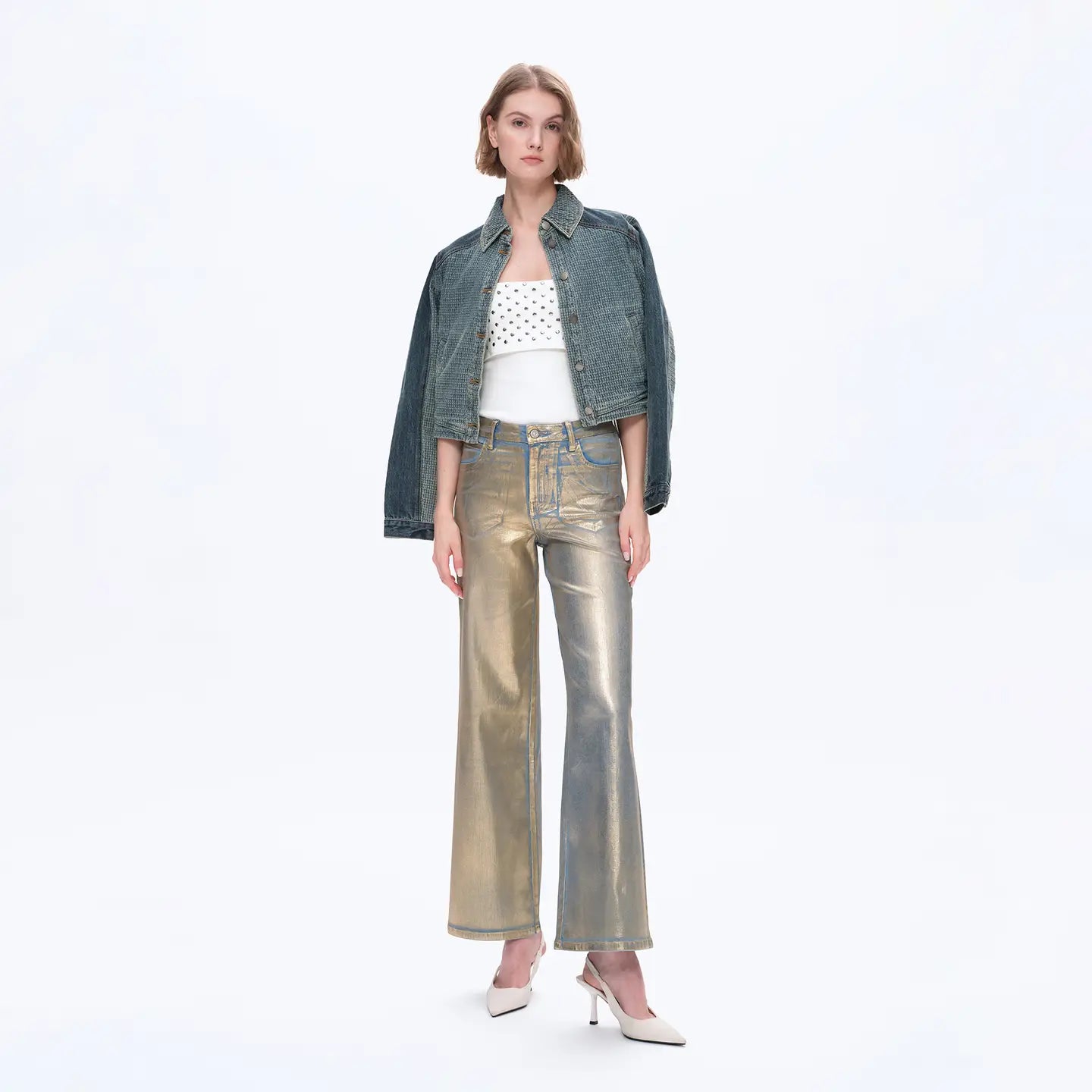 Bayeas High Rise Wide Leg Denim