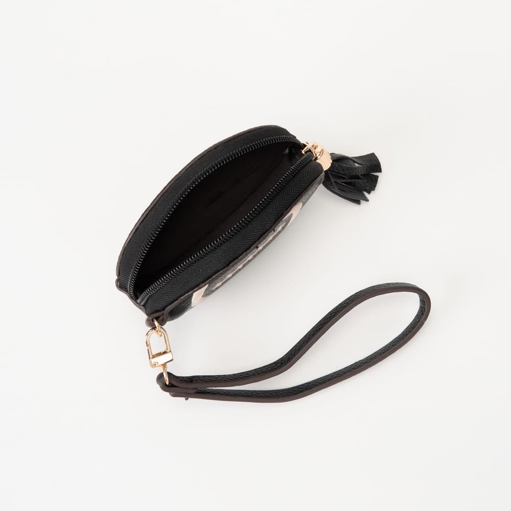 Football Wristlet Coin Pouch W/ Tassel
