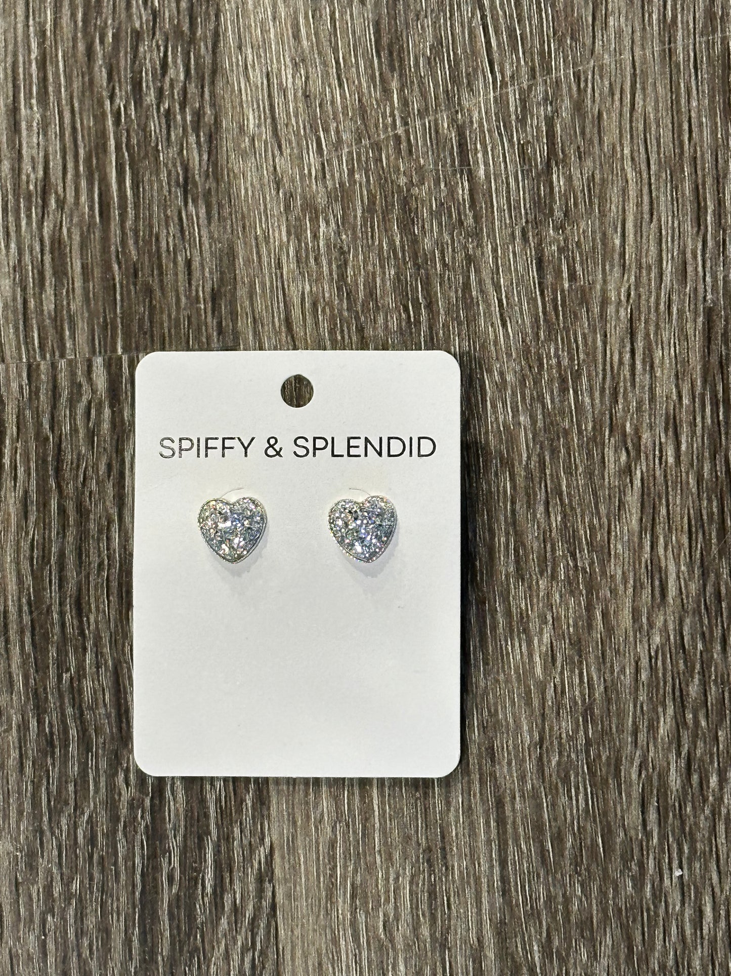 Spiffy & Splendid Druzy Heart Studs