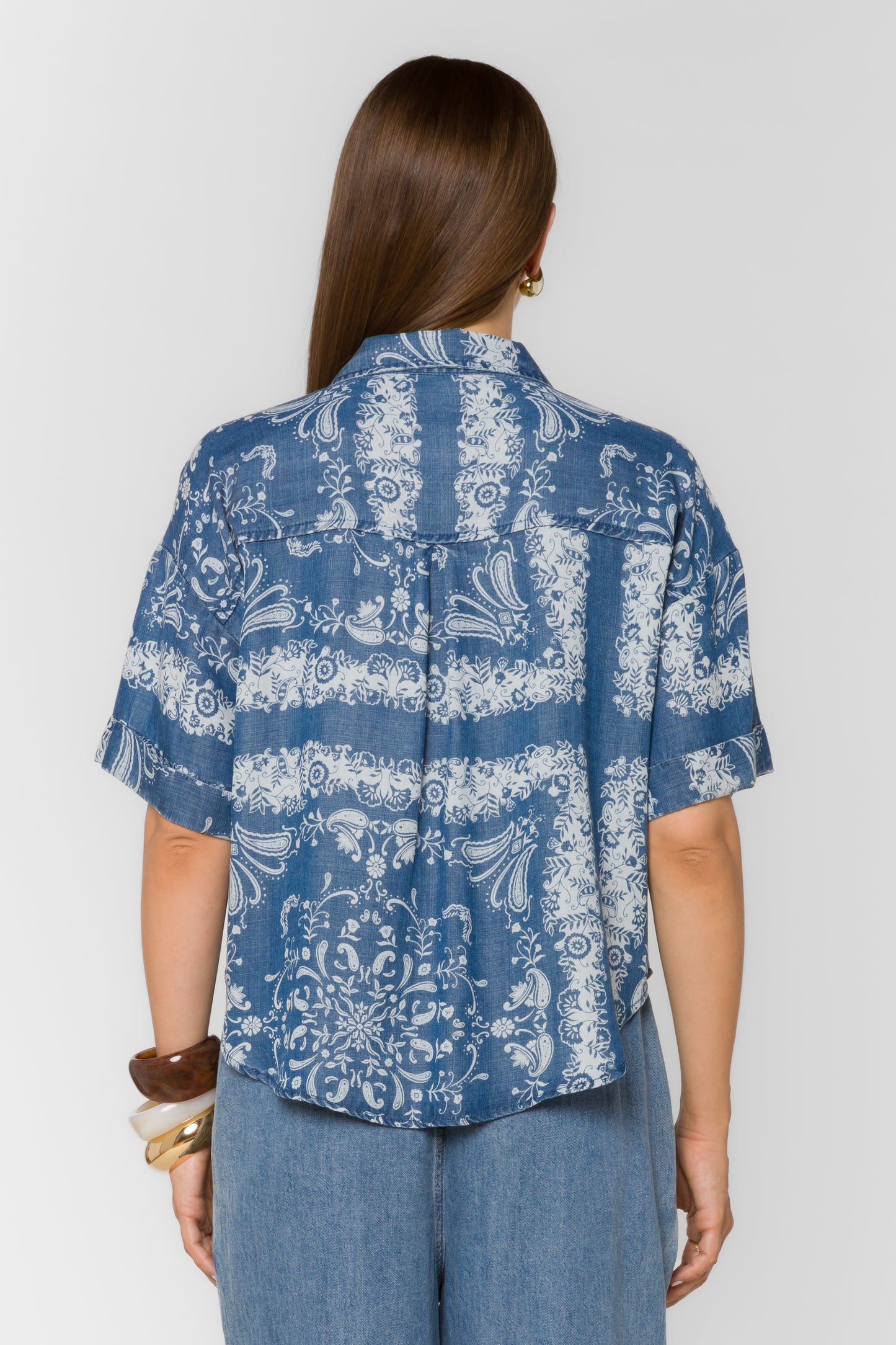 Velvet Heart Brandon Bandana Print Shirt