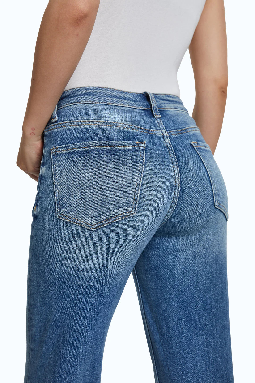 Bayeas High Rise Wide Leg W/ Frayed Hem