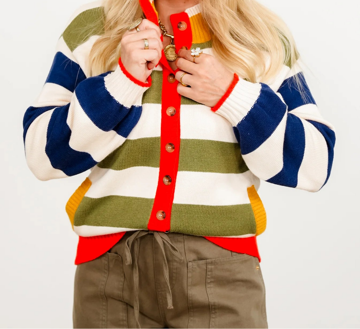 THML Multi Colored Stripe Cardigan