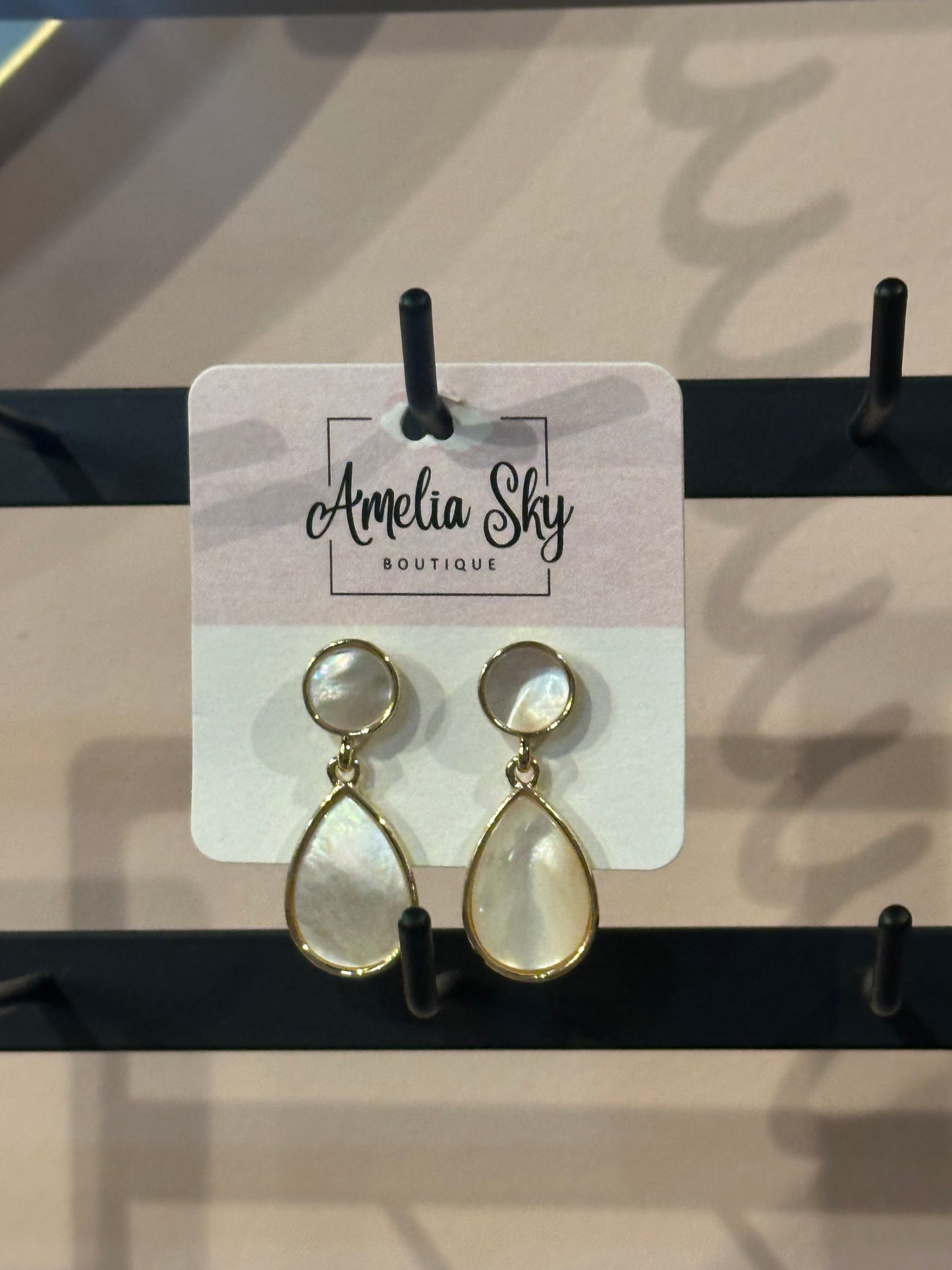 Teardrop Dangle Studs