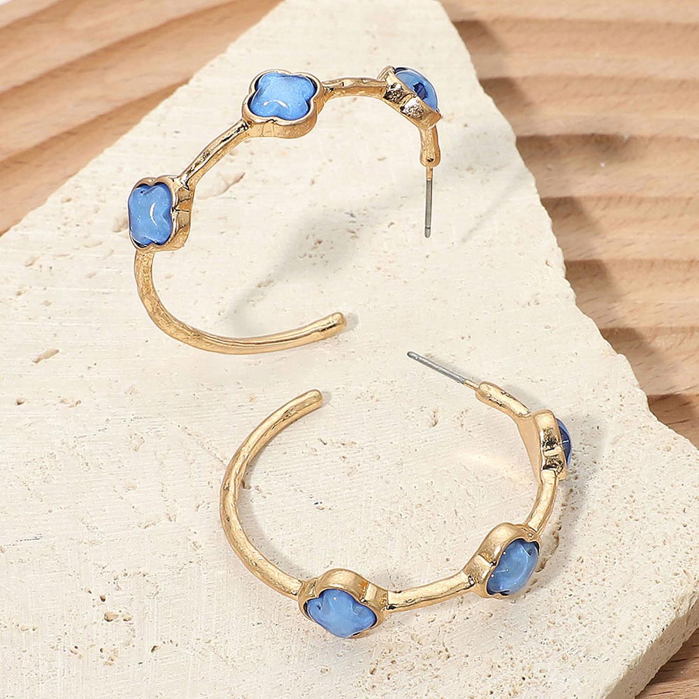 Quatrefoil Hoop Earrings