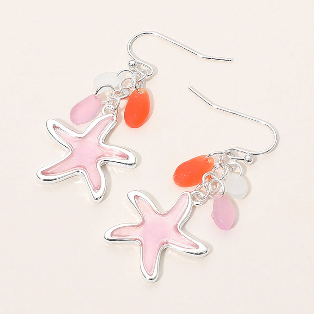 Sea Glass Strafish Drop Dangle Earring