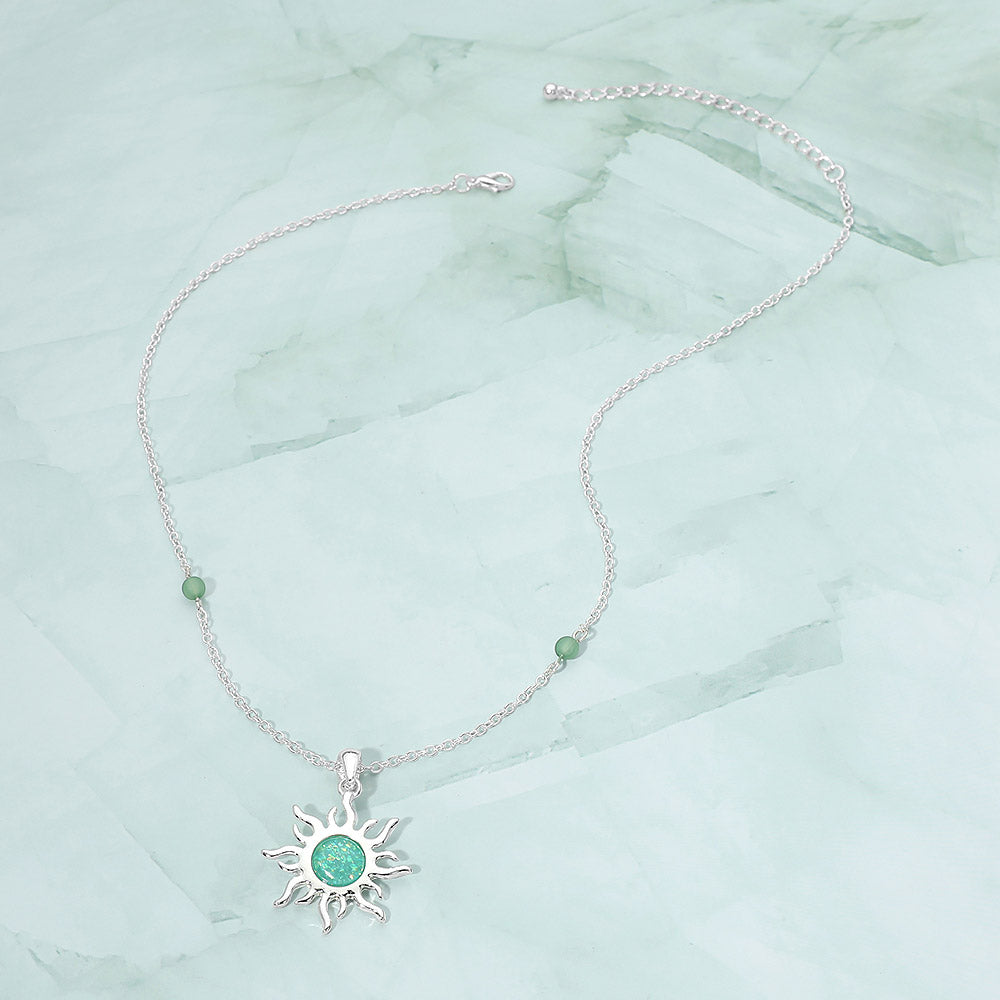 Radiant Sunburst Pendant Necklace