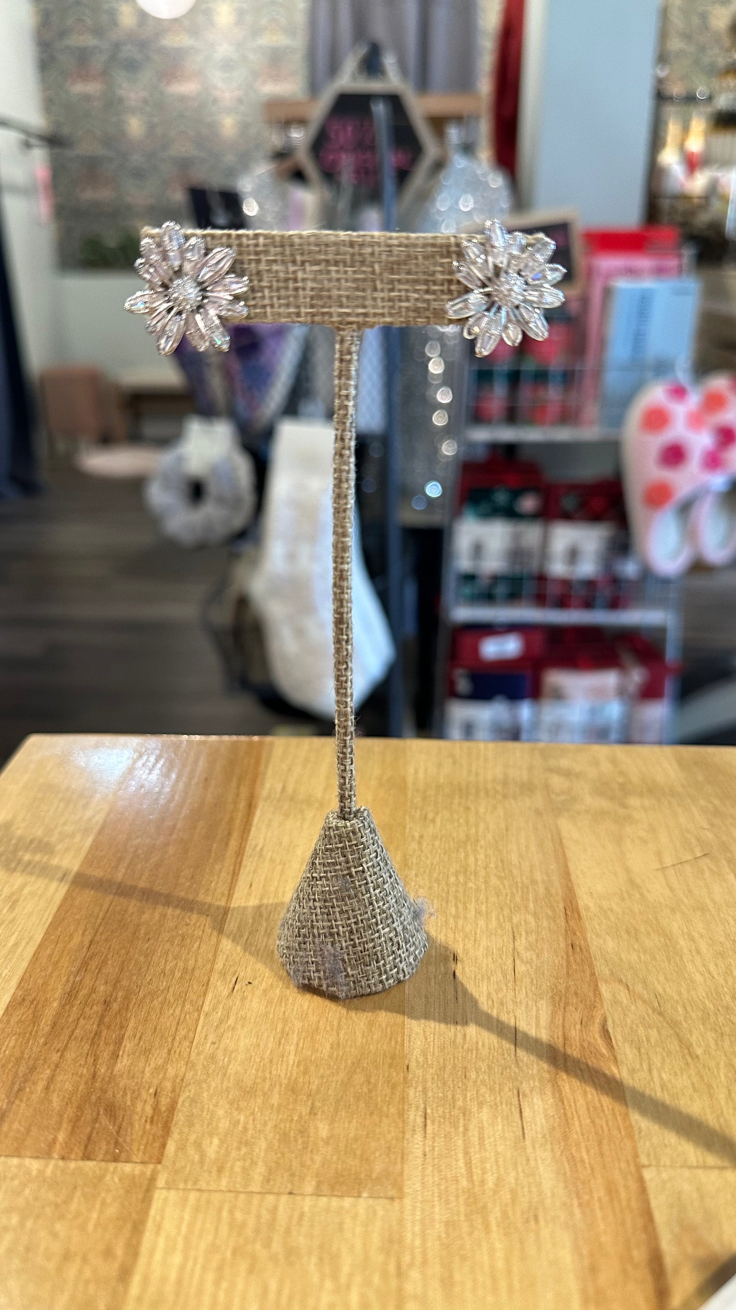 Crystal Flower Stud Earring