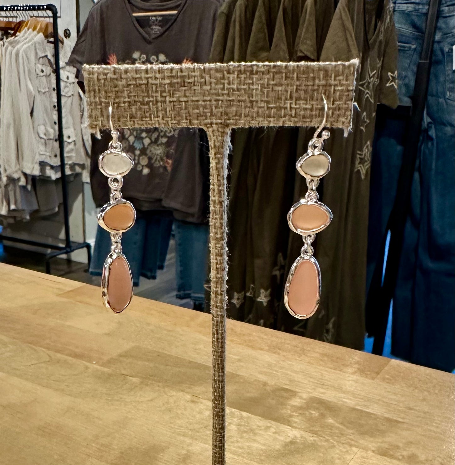 Pink Sea Drop Earring