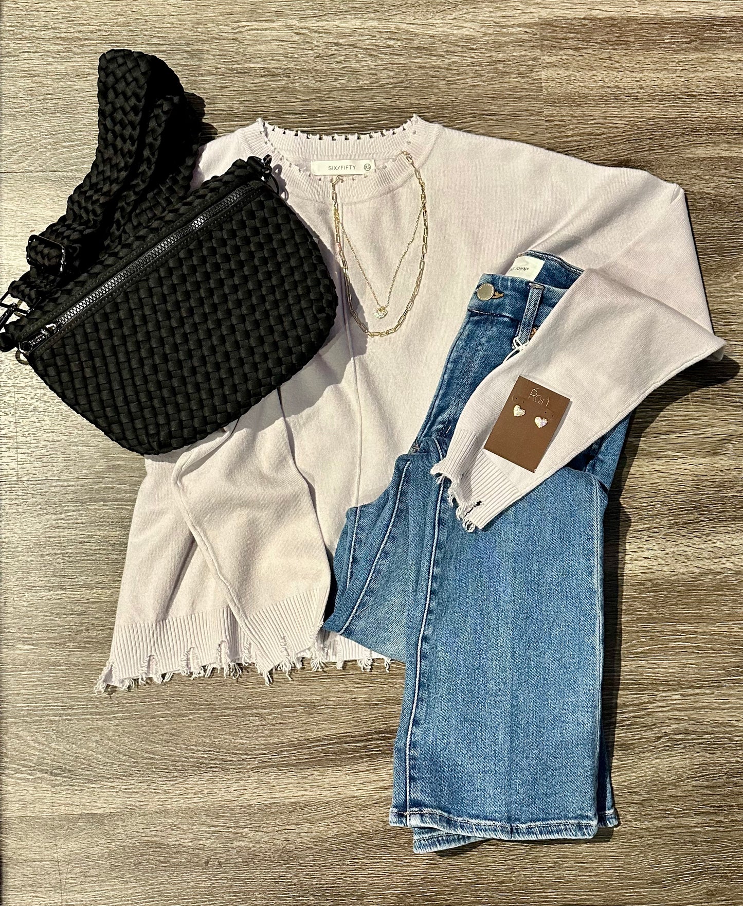Six FIfty Fringed Lightweight Sweater