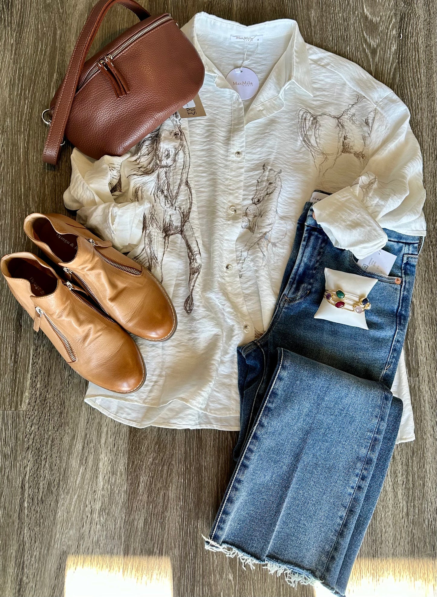 Max Mila Horse Button Down