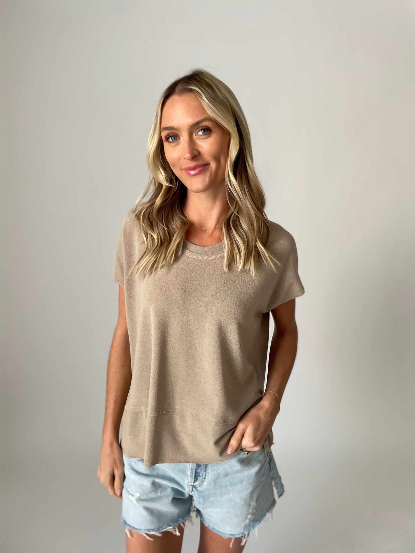 Six Fifty Crepe Hacci Tee- Ellis