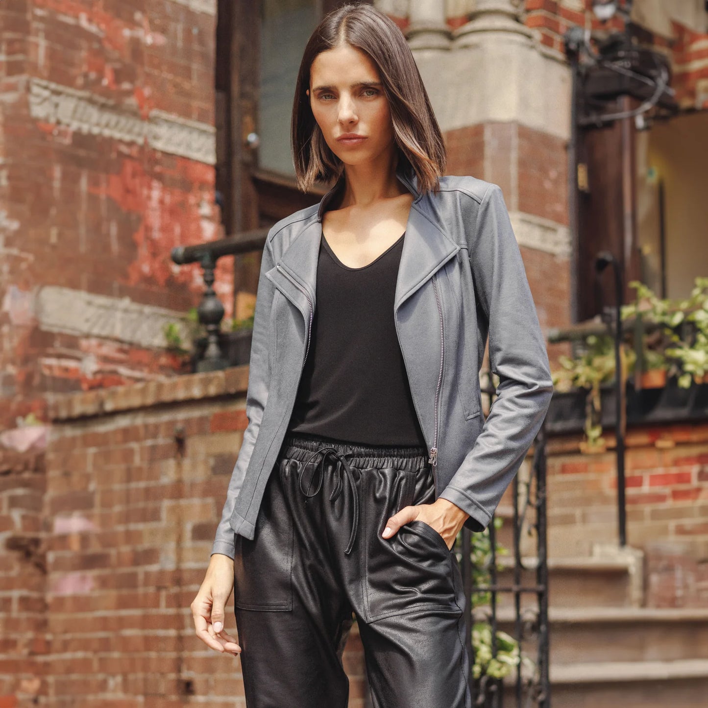 Clara Sun Woo Liquid Leather Jacket