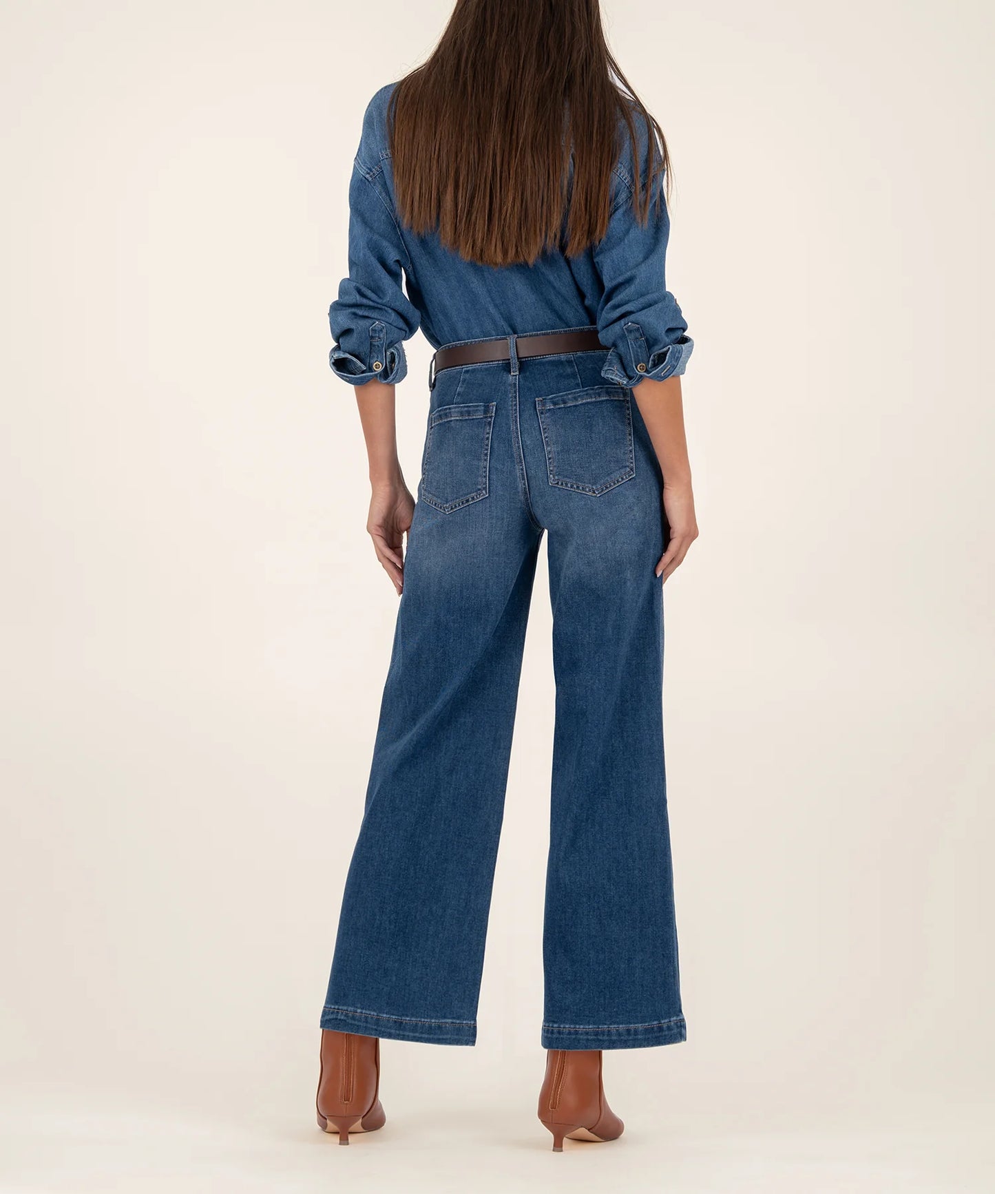 Kut from the Kloth Meg High Rise Wide Leg W/ Pork Chop Pockets