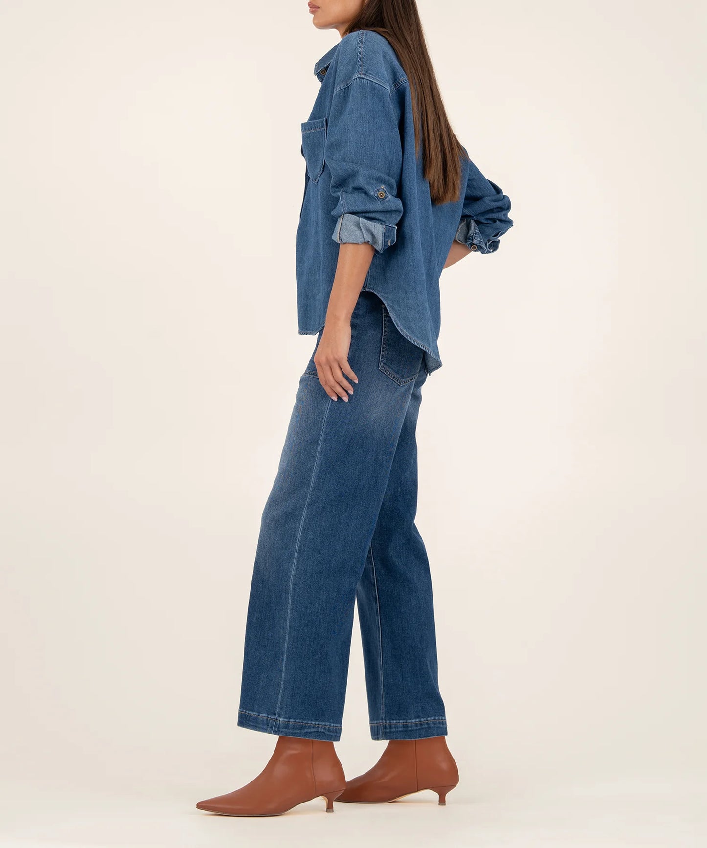 Kut from the Kloth Meg High Rise Wide Leg W/ Pork Chop Pockets