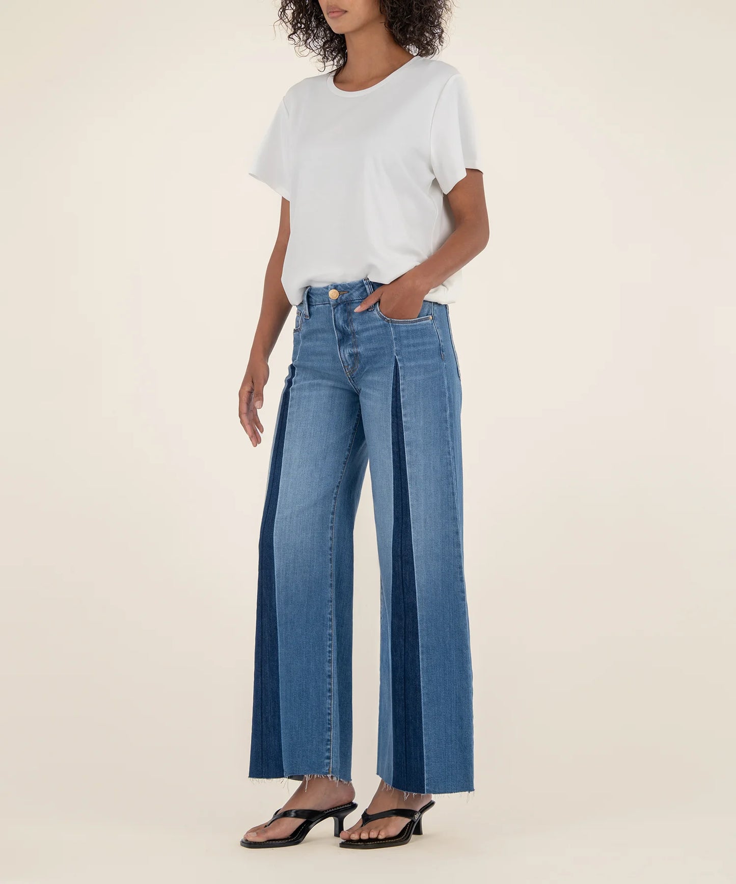 Kut from the Kloth High Rise Wide Leg Meg W/Front Pleat