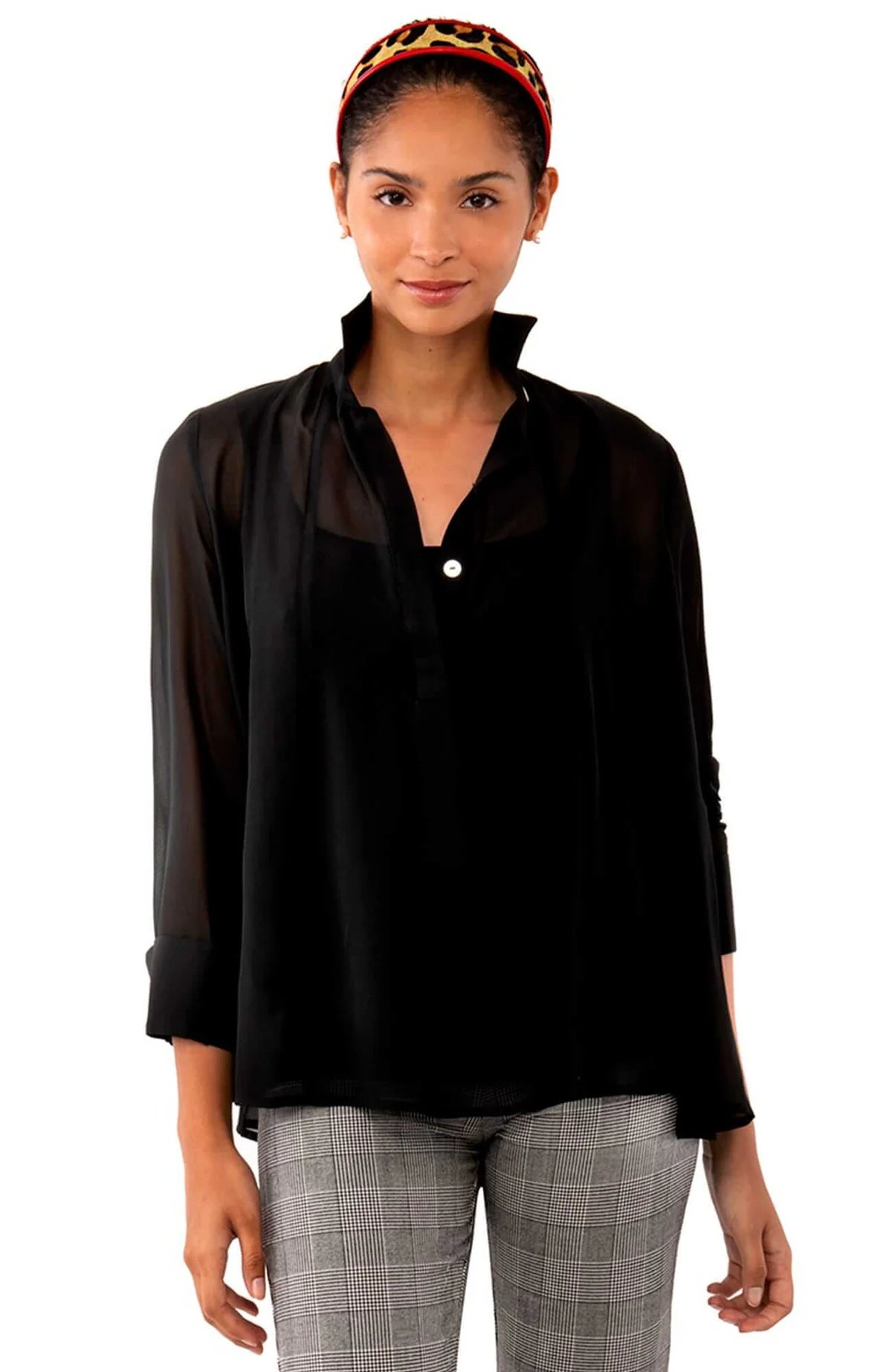 Gretchen Scott Chiffon Seamed Top