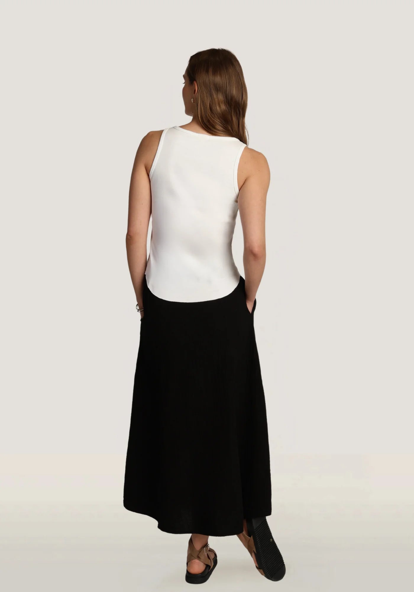 Dylan Gauze Midi Skirt