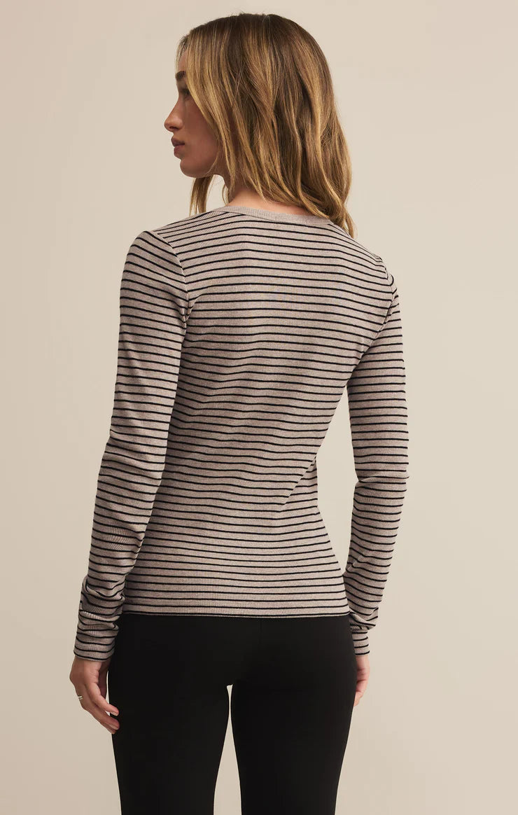Z Supply Stella Striped Modal Rib Henley