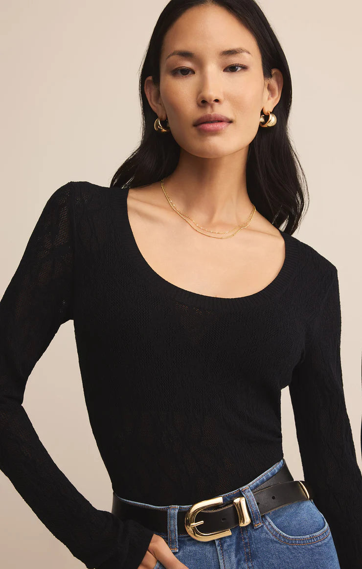 Z Supply Tibi Scoop Mesh Top
