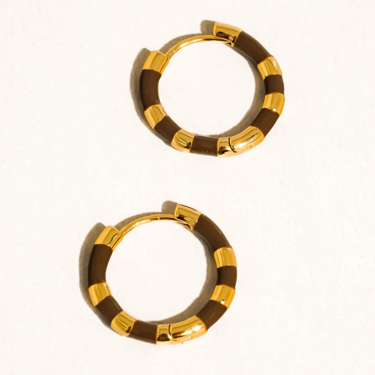 Avielle Vintage Enamel Hoop Earrings