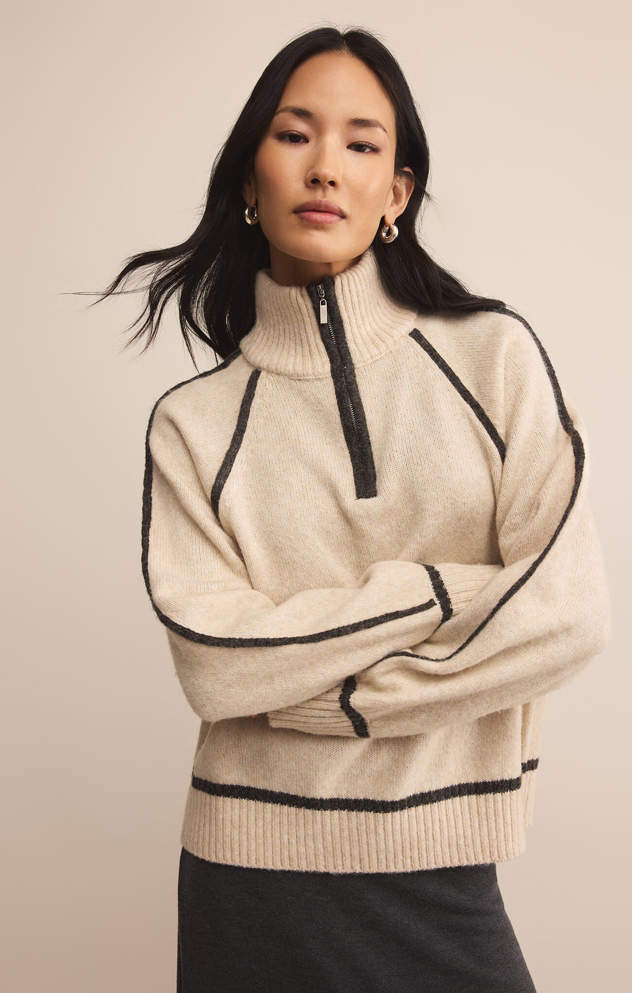 Z Supply Alps Half Zip Sweater