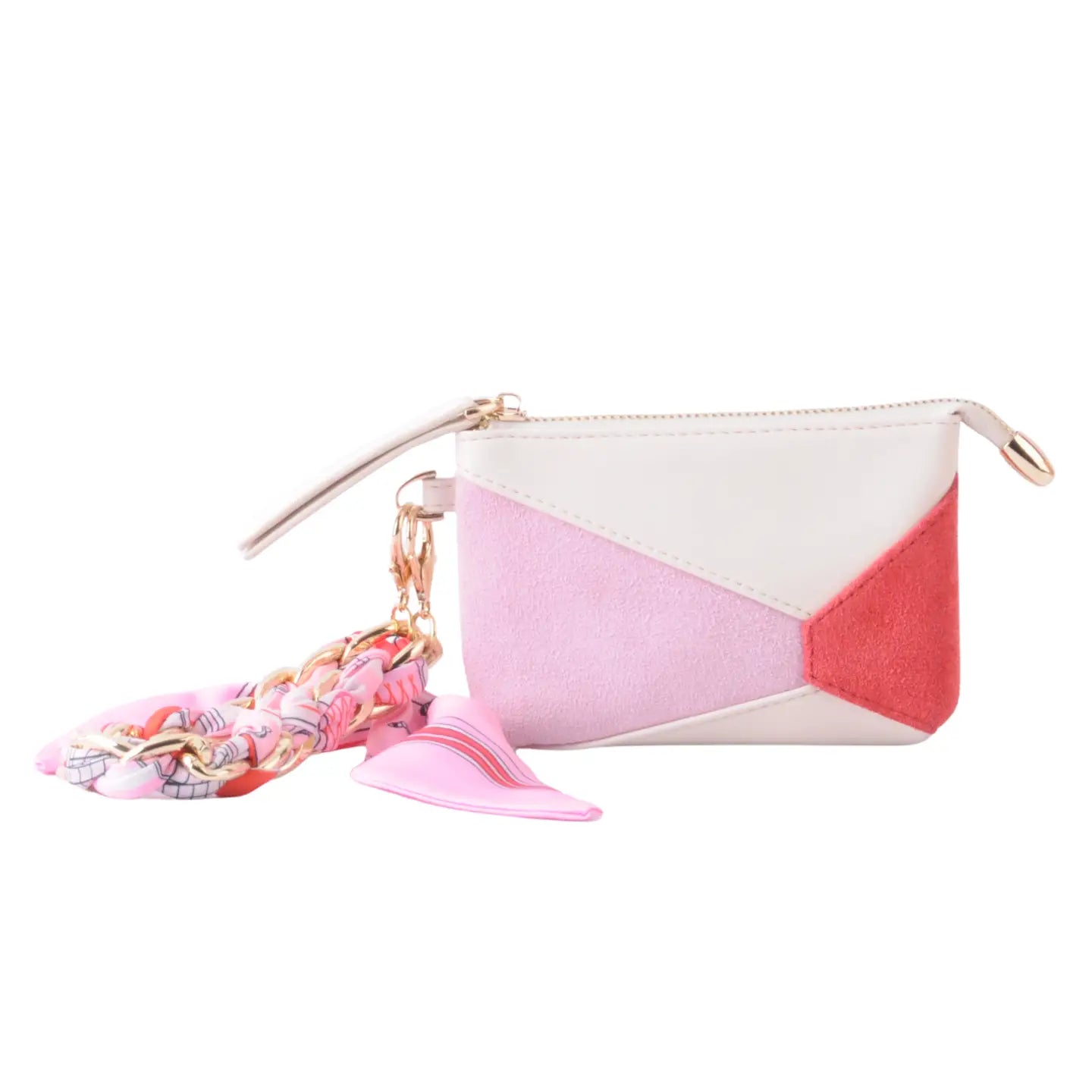 Triangular Patterned Wristlet W/ Scarf