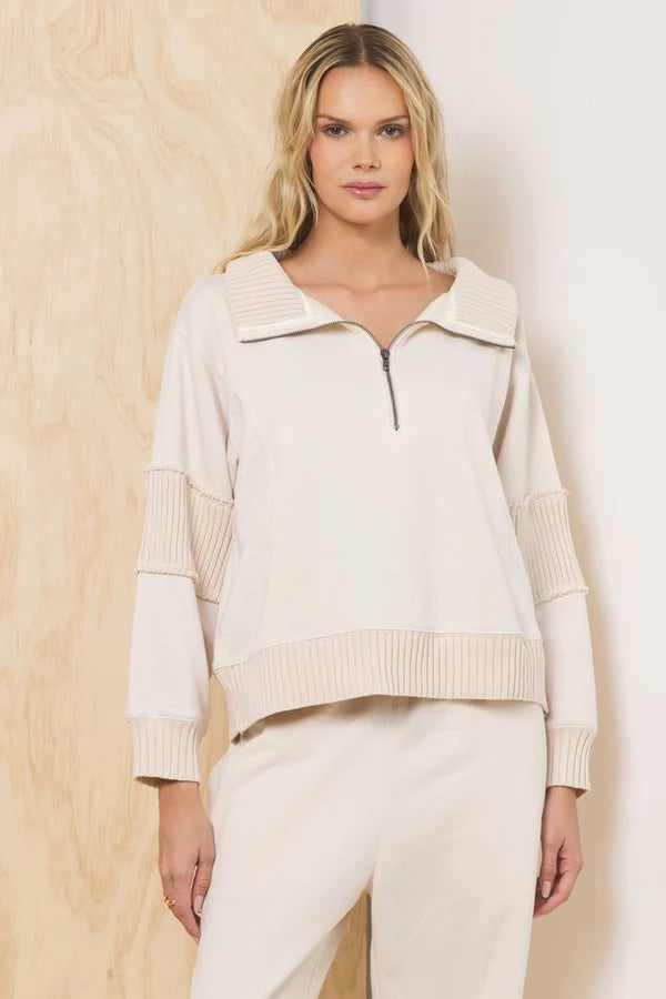 Vintage Havana Fleece 1/4 Zip Two Piece Set