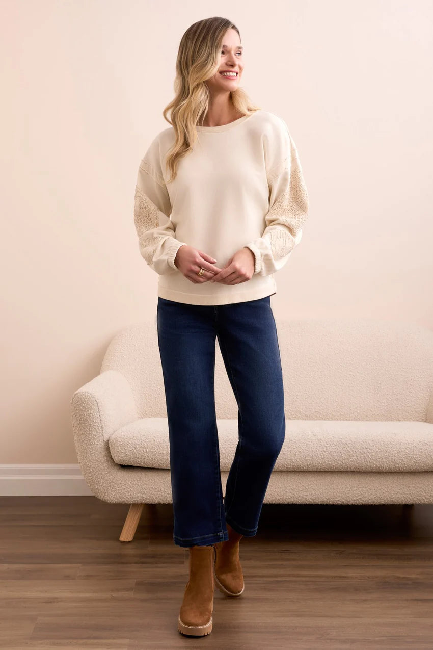 Tribal Special Wash Drop Shoulder Sweatshirt