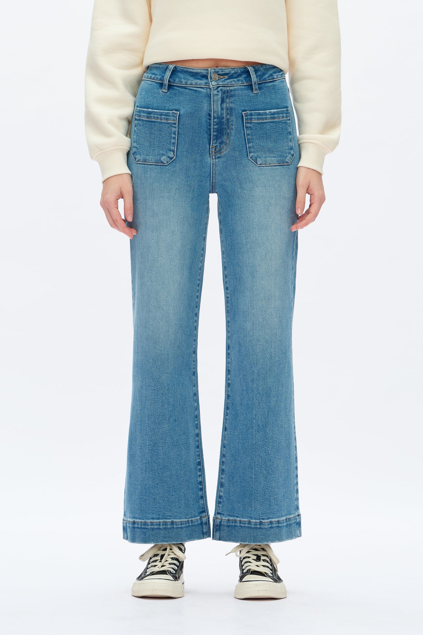 Bayeas High Rise Wide Leg W/ Patch Pockets
