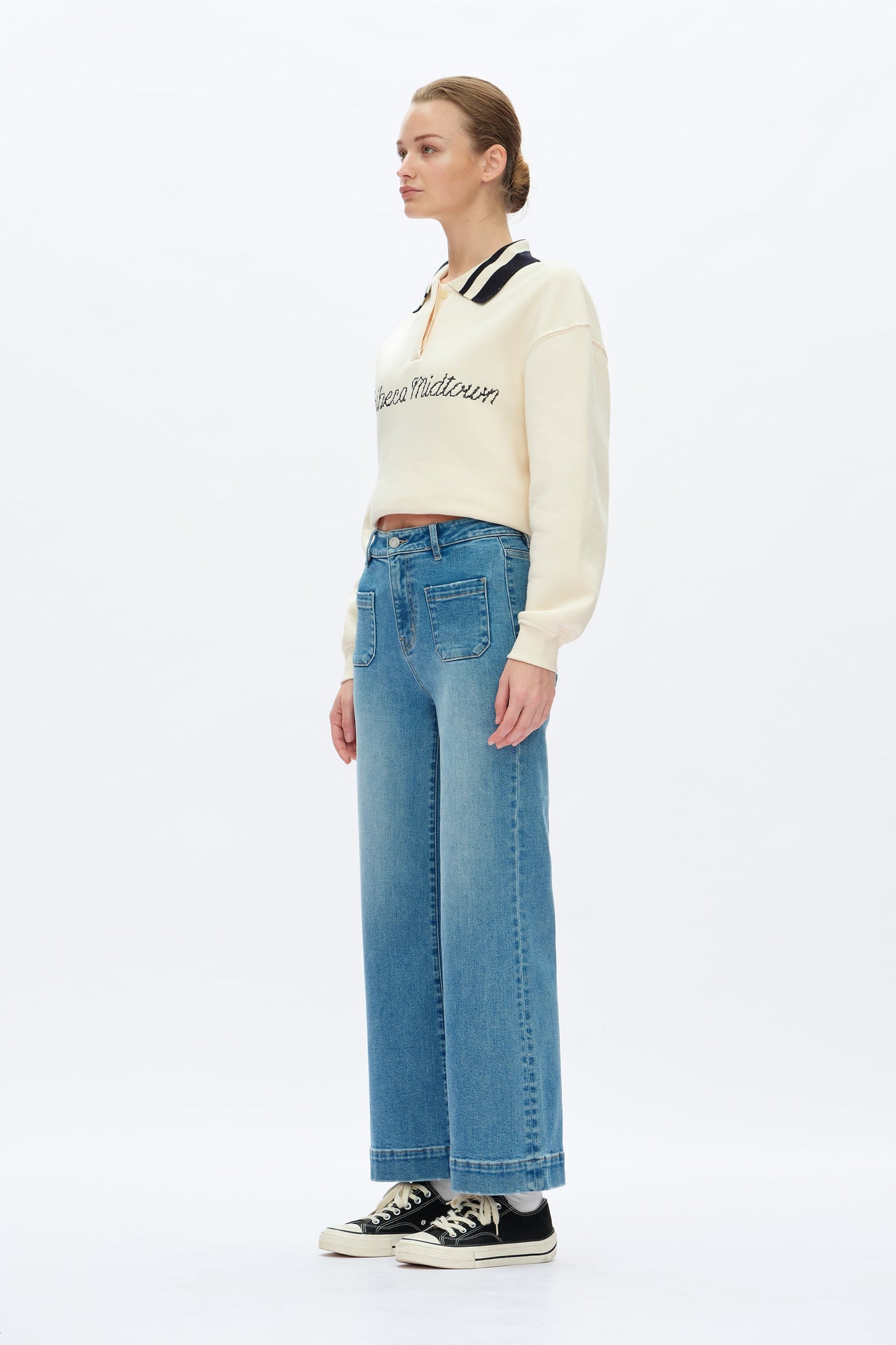 Bayeas High Rise Wide Leg W/ Patch Pockets