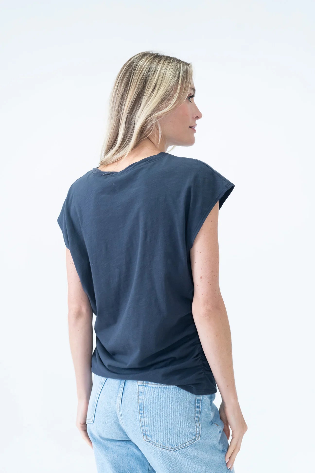 Six Fifty Side Ruched Twist Top