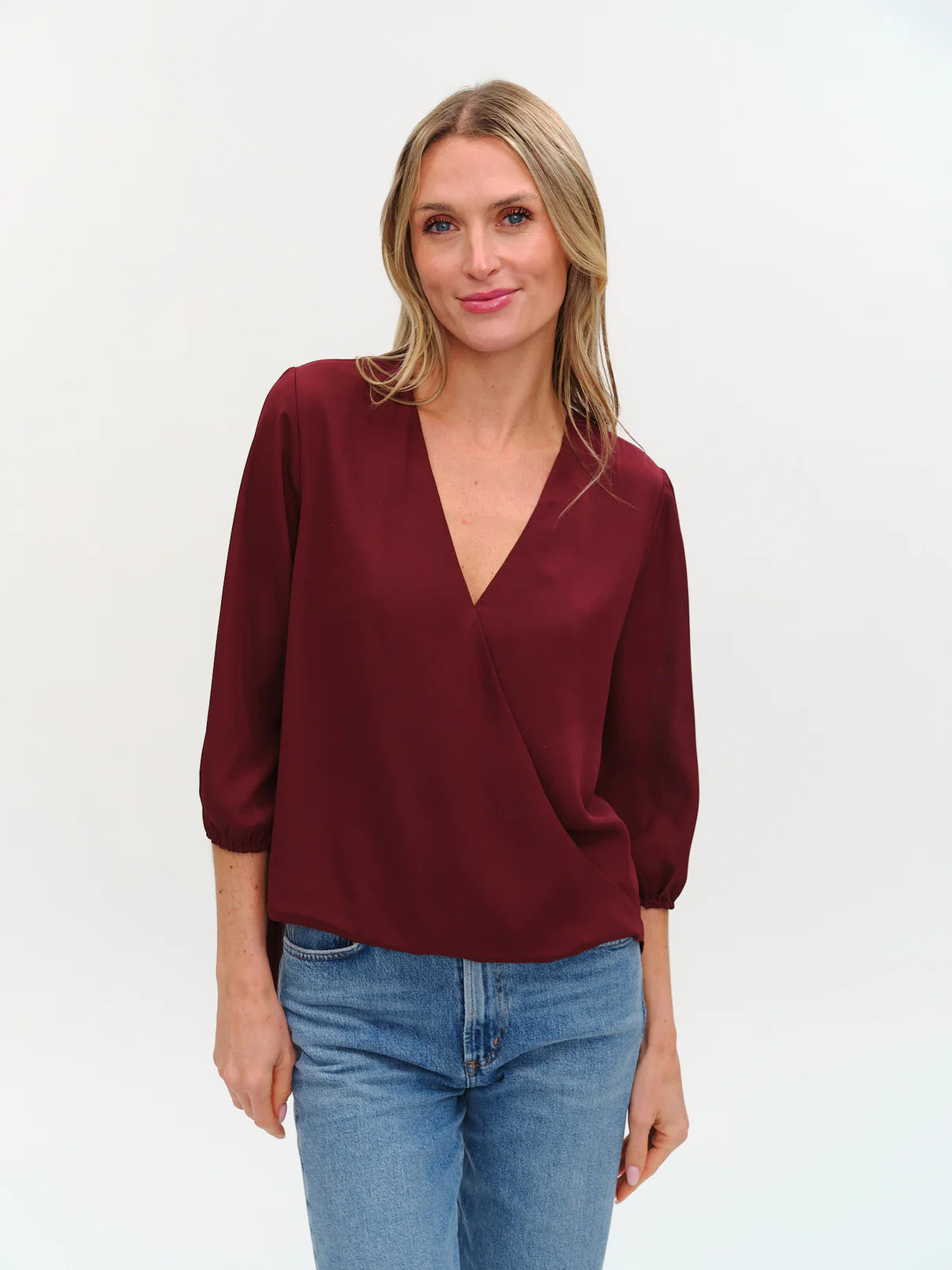 Six Fifty Vanessa 3/4 Sleeve Surplus Blouse