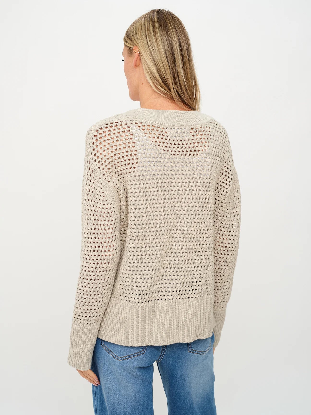 Six Fifty Cameron Crochet V- Neck Sweater