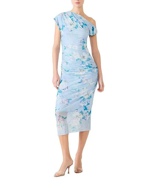 Steve Madden Gracelyn Floral Asymmetrical Shoulder Dress