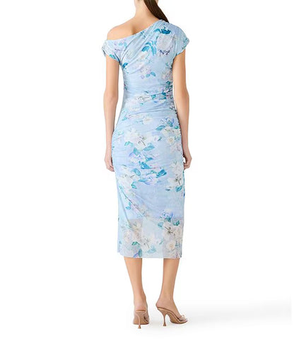 Steve Madden Gracelyn Floral Asymmetrical Shoulder Dress