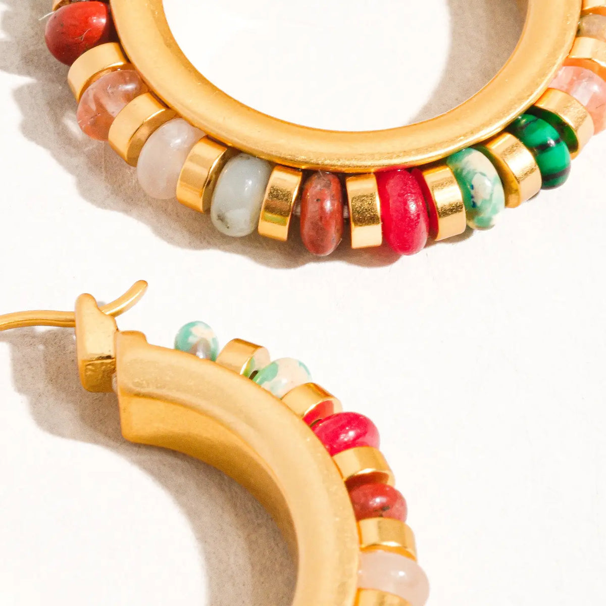 Capri Color Beaded Resort Hoop Earrings