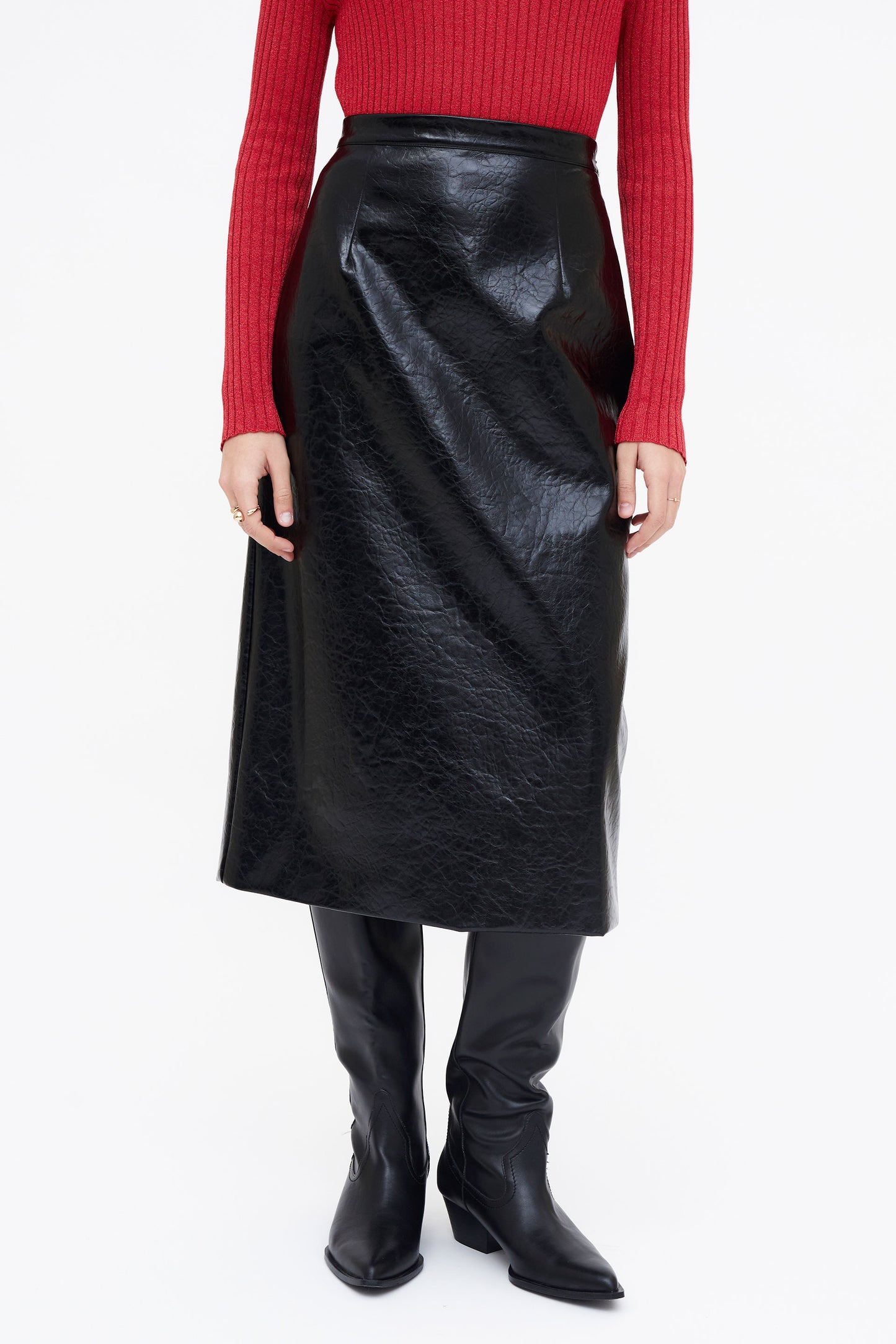 Wild Pony Faux Leather Skirt
