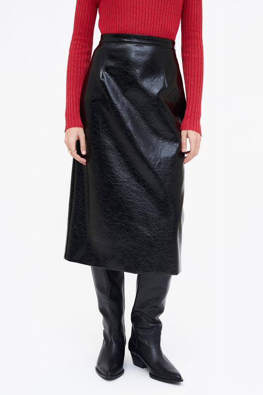 Wild Pony Faux Leather Skirt