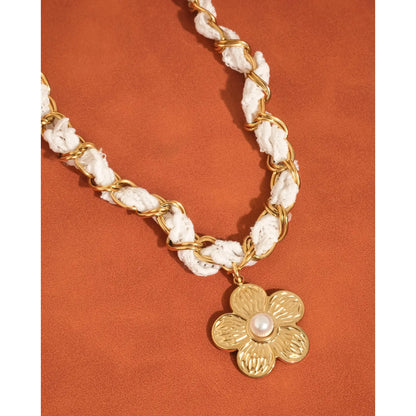 Journey Floral Chain Pendant Necklace
